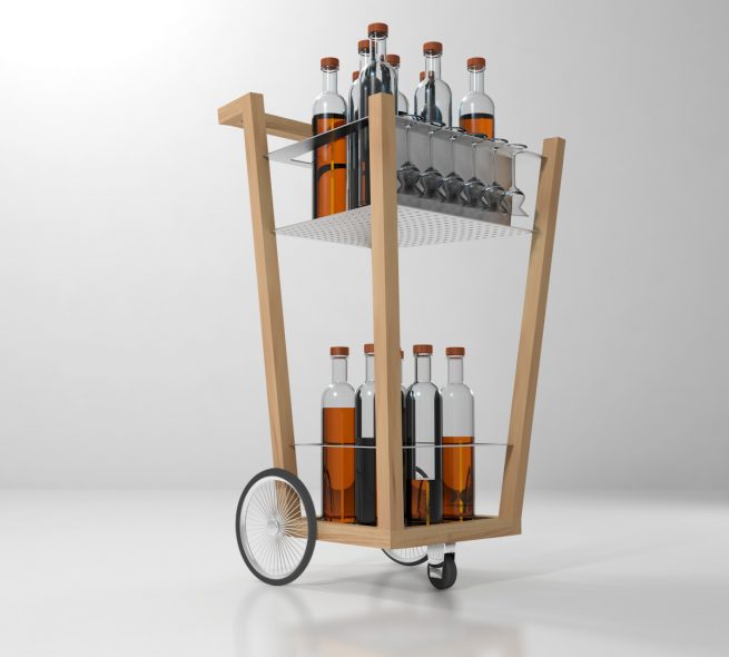 dg carrello portabottiglie render