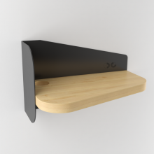 comodino sospeso nero rovere